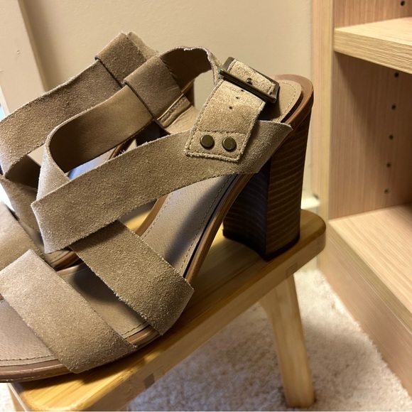Franco Sarto Sabine Suede Leather Sandals - Picture 2 of 13